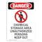 Signmission Safety Sign, OSHA Danger, 18" Height, Aluminum, Chemical Storage Area, Portrait, A-1218-V-1063 OS-DS-A-1218-V-1063 - alternate 1